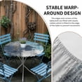thumbnail image 2 of Blue Grey Round Tablecloth for 45-54 Inch Tables,Fitted Table Cover with Elastic Edge,Modern Oil Painted Abstract Art Aesthetics Waterproof Outdoor Table Cloth Protector for Patio Garden Dinner, 2 of 9