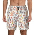 thumbnail image 2 of Picia Funny Chicken pattern Mens Swim Trunks with Compression Liner Stretch Beach Shorts Quick Dry with Zipper Pockets No-Chafing Board Shorts-X-Large, 2 of 9