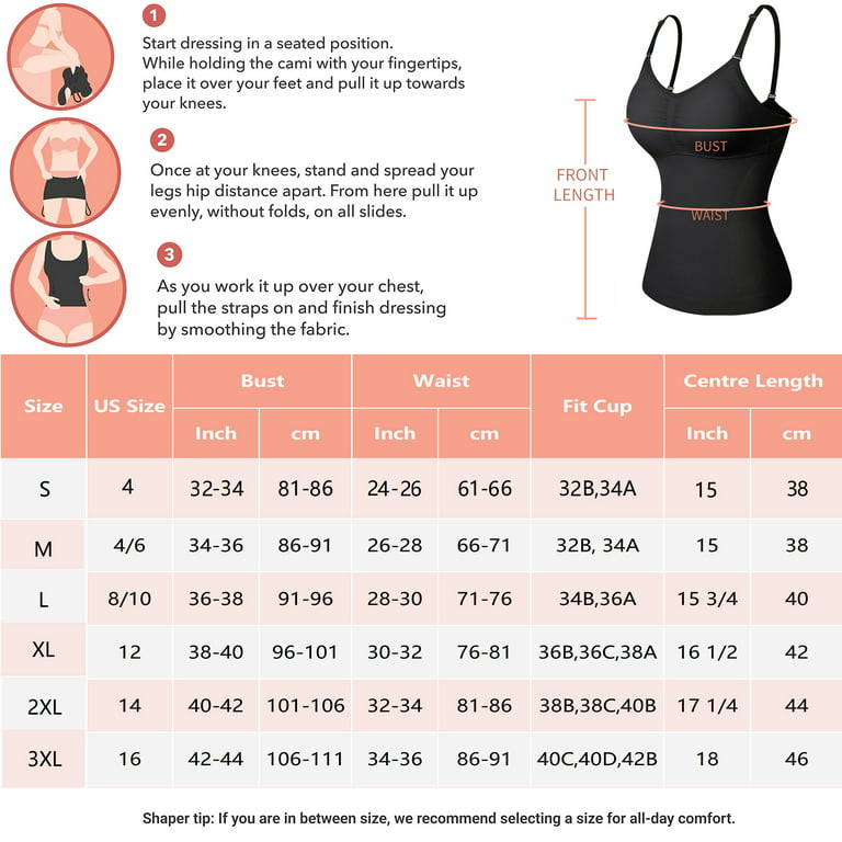 Shapewear Camisole for Women Shapewear Vests Shaper Shaping Cami Shapewear  Top Support Body Shaper Vest Tummy Control Slim (Beige, 3XL), Beige, 3XL :  Buy Online at Best Price in KSA - Souq