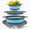 Blue, variant on Set of 3 Sizes Collapsible Colanders with Self-draining Base for Edge of Sink - Plastic Food Strainer (White)