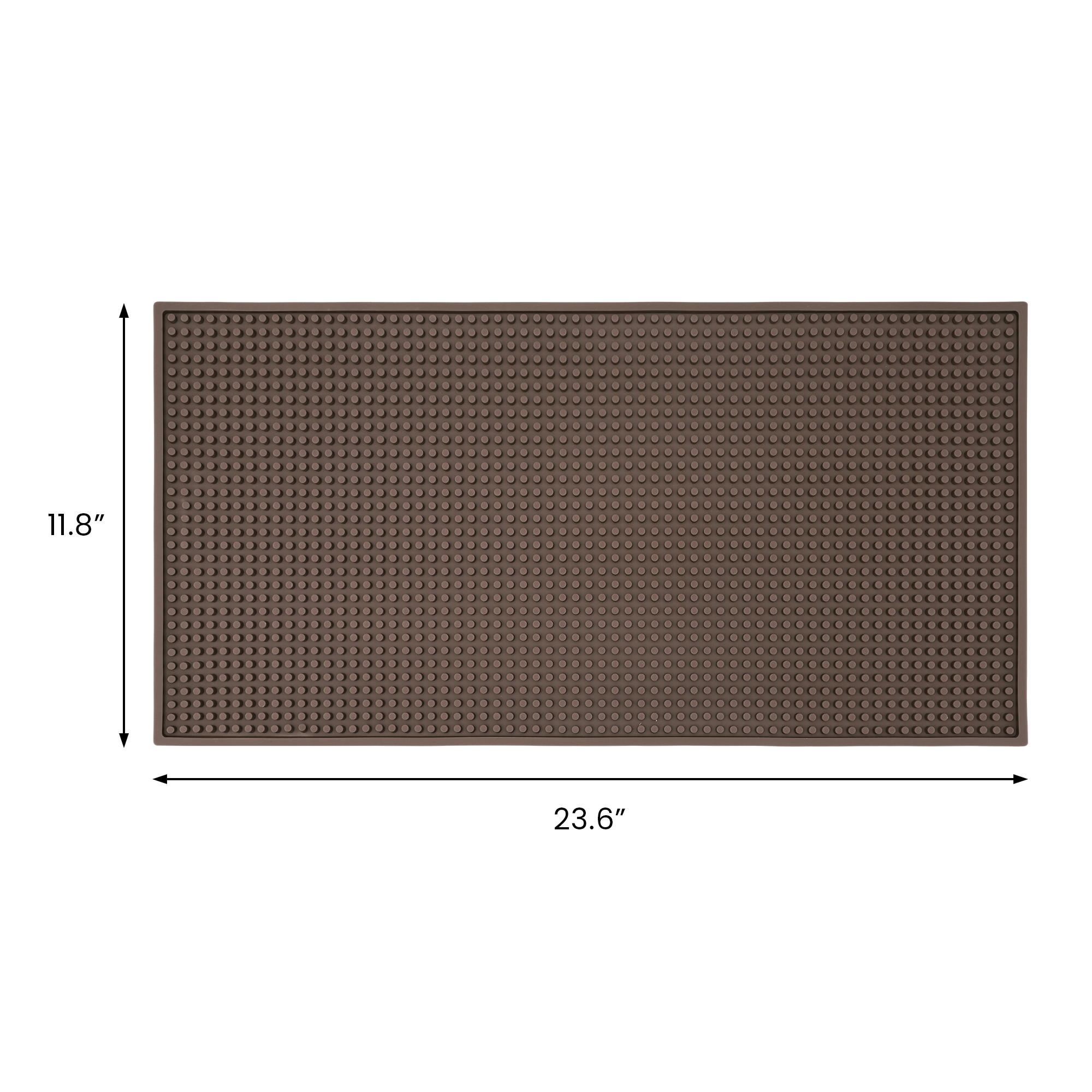 Unique Bargains Silicone Dish Drying Mat for Kitchen Counter Coffee 23.6*11.8*0.4 inch