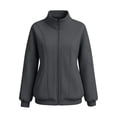 thumbnail image 4 of ZHYou Zip Up Sweatshirts for Women Casual Multi Panel Seam Drop Shoulder Loose Drawstring Hooded Coats with Pockets,Dark Gray,Size XL, 4 of 8