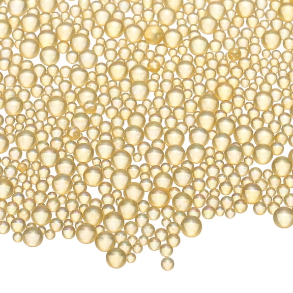 Uxcell Iridescent Glass Tiny Bubble Beads, 0.4-3mm 10g No Hole Micro Mini Round Gold Water Droplets Beads