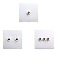 thumbnail image 4 of QualitChoice Switch Wall Button Socket Lever Toggle Control White Improvement Antique Household Brass Light Panel Accessory Supply Connector 1 White 2, 4 of 6