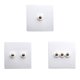 thumbnail image 2 of Seitruly Interruptor de pared, palanca de enchufe, Control de palanca, mejora blanca, Panel de luz de latón antiguo para el hogar, conector de suministro Electrónica miscelánea Blanco dos, 2 of 6