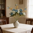thumbnail image 5 of JHyouerji Artificial Rose Flowers Long Stem Blue Fake Silk Roses for DIY Wedding Bouquet Table Centerpiece Home Decor, 5 of 7