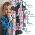 thumbnail image 3 of Blackout Kids Curtains,French Bulldog and Flower Childrens Insulated Curtains Set Of 2,Bedroom Essentials,Toddler Room Decor 42x63in(106x160cm), 3 of 4