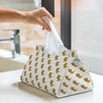 thumbnail image 5 of Goofa Leopard Print Pattern Triangle Square Tissue Box Cover, Modern PVC Leathe Facial Paper Holder,Decorative Holder/Organizer for Bathroom Vanity Countertop, 5 of 9