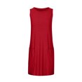 thumbnail image 5 of Liquidation d'Été 2025! Robe Grande Taille pour Femmes, Liquidation de Robe d'Été pour Femmes, Mode Femmes Été Décontractée Col Rond Dentelle Manches Courtes Robe Unie, 5 of 5