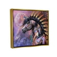 thumbnail image 4 of Stupell Industries Shaman Native Horse Animals & Insects Painting Gold Floater Framed Canvas Art Print Wall Art, 21 x 17, 4 of 10