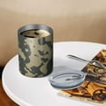 thumbnail image 3 of Camouflage 12oz Stainless Steel Coffee Mug – Double-Wall Insulated Cup with Spill-Resistant Lid, 360° Full-Print Design, Keeps Drinks Hot & Cold for Home, Office, Travel, Thanksgiving,Christmas, 3 of 5