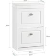 thumbnail image 3 of SoBuy Shoe Cabinet with 2 Flip Drawers,Shoe Rack,Shoe Storage Cupboard Organizer Unit,White,FSR78-W, 3 of 8