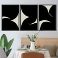 thumbnail image 3 of PixonSign Framed Canvas Print Wall Art Set Duotone Minimal Ink Blot Geometric Landscape Abstract Shapes Illustrations Modern Art Boho Decorative for Living Room, Bedroom, Office - 24"x36"x3 BLACK, 3 of 5