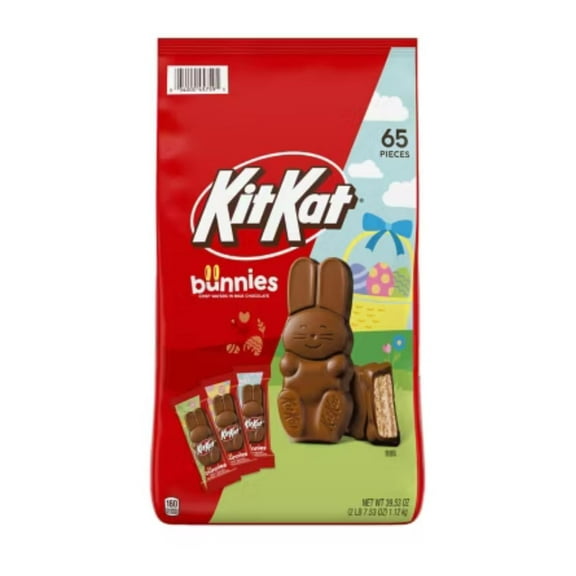 Kit Kat Milk Chocolate Wafer Bunnies, Easter Candy Bag, 65 ct.