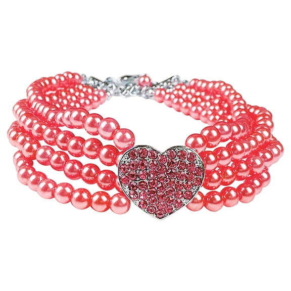 Pearls And Dog Pet Chain Collar for Adjustable Cats and Dogs Durable Pet Collar for Everyday Wear Safe Fit with Smooth Clasp Pet Accessories for
