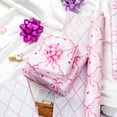 thumbnail image 4 of Rollo de papel de regalo Yarcony Pink Coquette Lazos reversibles, 4 of 7