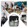 thumbnail image 3 of Large Hanging Travel Toiletry Bag For Women Cosmetic Organizer Portable Mesh Shower Beach College Dorm Tote Camping Gym Storage Accessory, 3 of 3
