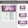 thumbnail image 6 of Eiffel Tower Printed Window Curtains Valances for Kitchen Rustic Floral Vintage Lavender Flowers Romantic Privacy Decorative Rod Pocket Short Window Valance Curtains 54 by 18 in, 1 Panel, 6 of 6