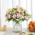 thumbnail image 4 of White Artificial Rose Flowers Realistic Roses Artificial Silk Flowers Faux Silk Roses Bouquet for Wedding Home Table Centerpieces Decorations Bouquets Flowers Arrangement Decorations, 4 of 5
