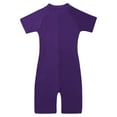 thumbnail image 2 of CHICTRY Girls Short Sleeve Swimming Jumpsuit Zippered Rash Guard Swimwear, 2 of 7