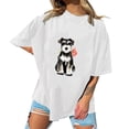thumbnail image 1 of Camiseta informal de manga corta con cuello redondo y estampado para mujer Pompotops hkajfhjk460840, 1 of 4