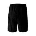 thumbnail image 3 of Men's Corduroy Shorts Lightweight Drawstring Waist Cargo Shorts Pants Summer Beach Black XL, 3 of 7