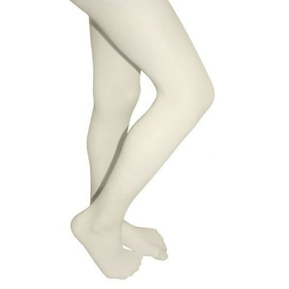 Butterfly Girls Microfiber School Tights Uniform Hosiery Footed Stockings (A, Ivory)