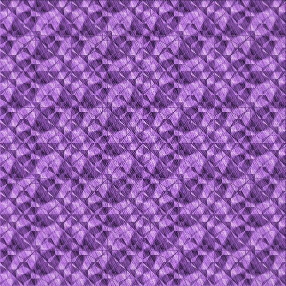 Ahgly Company Machine Washable Indoor Square Transitional Heliotrope Purple Area Rugs, 7' Square