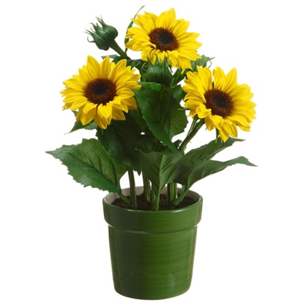 11.5&quot; Yellow, Green and Brown Decorative Artificial Spring