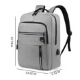 thumbnail image 3 of Hvmvliv Backpack with USB Charging Port Laptop Backpack Large-Capacity Sackpack for Man Women Outdoor Business Knapsack Storage 15.6 Inch Laptop Gray, 3 of 7