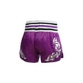 thumbnail image 4 of Raenseen Kids Boys Boxer Shorts Patchwork Metallic Embroidery Wide Waistband Side Slit Boxing B Purple M, 4 of 9