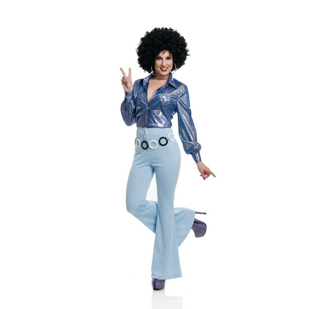 Halloween 70'S Women Disco Pants - Powder Blue - Walmart.com - Walmart.com