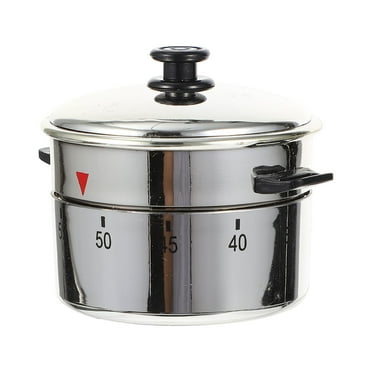 Kitchen Timer Lovely 60 Mins Mechanical Timer with Ring Alert (Silver)