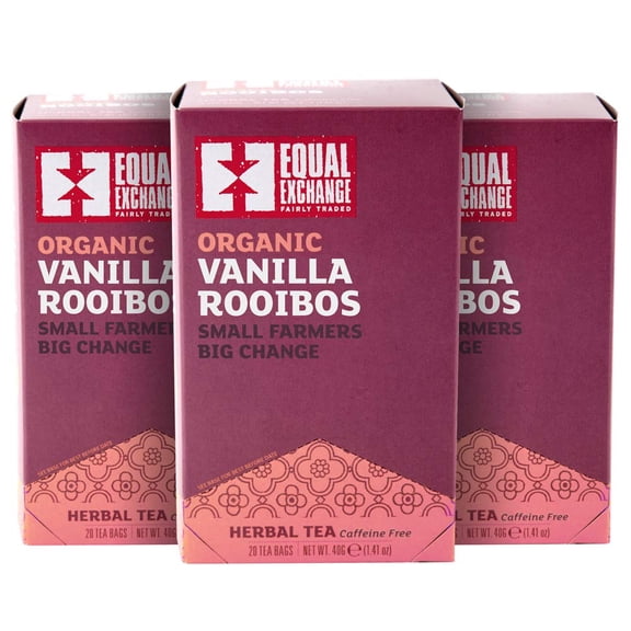 Equal Exchange Organic Vanilla Rooibos Tea, 20-Count (Pack Of 3)