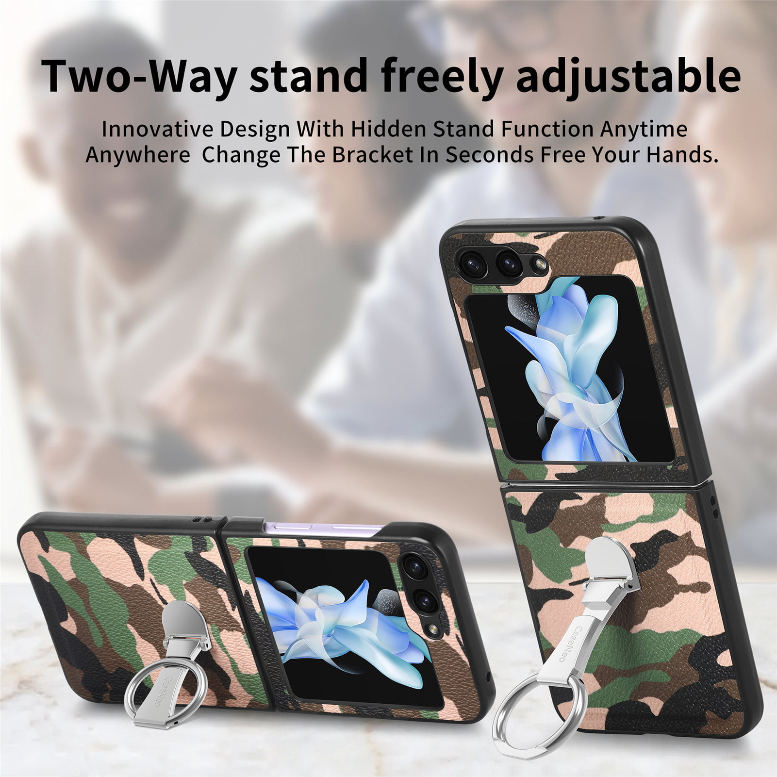 K-Lion for Samsung Galaxy Z Flip 5 Slim Folding Case,Glitter Bling
