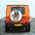 thumbnail image 6 of Funny Raccoon Spare Tire Cover Excited Racoon Wheel Protector for Truck SUV Trailer Camping RV Universal Tire Covers, 6 of 10