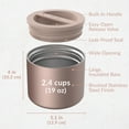 thumbnail image 6 of Bentgo Stainless Insulated Food Container - 2.4 Cups (19 oz), Triple-Layer Insulation, Vacuum Seal, Leak-Proof, Built-In Handle, Wide Opening, Premium Stainless Steel, for Cool/Warm Foods (Rose Gold), 6 of 8