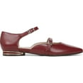 thumbnail image 2 of Naturalizer Women's Harmony Ankle Strap Pointed Toe Flat Cranberry Red 7.5W, 2 of 6