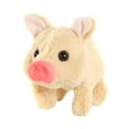 thumbnail image 2 of Cerdo de peluche electrónico interactivo para niños, juguete para cumpleaños marrón, 2 of 9