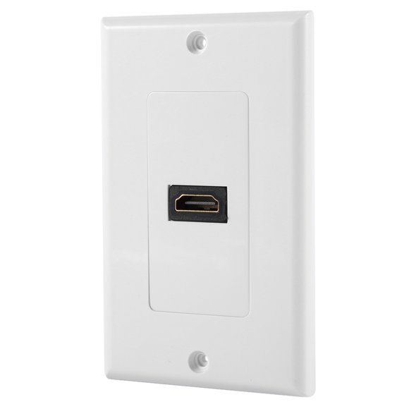 HDMI Wall Plate Cover,1 Port Gold Plated HDMI Outlet Extender HDMI Wall Plate Unbeatable Value