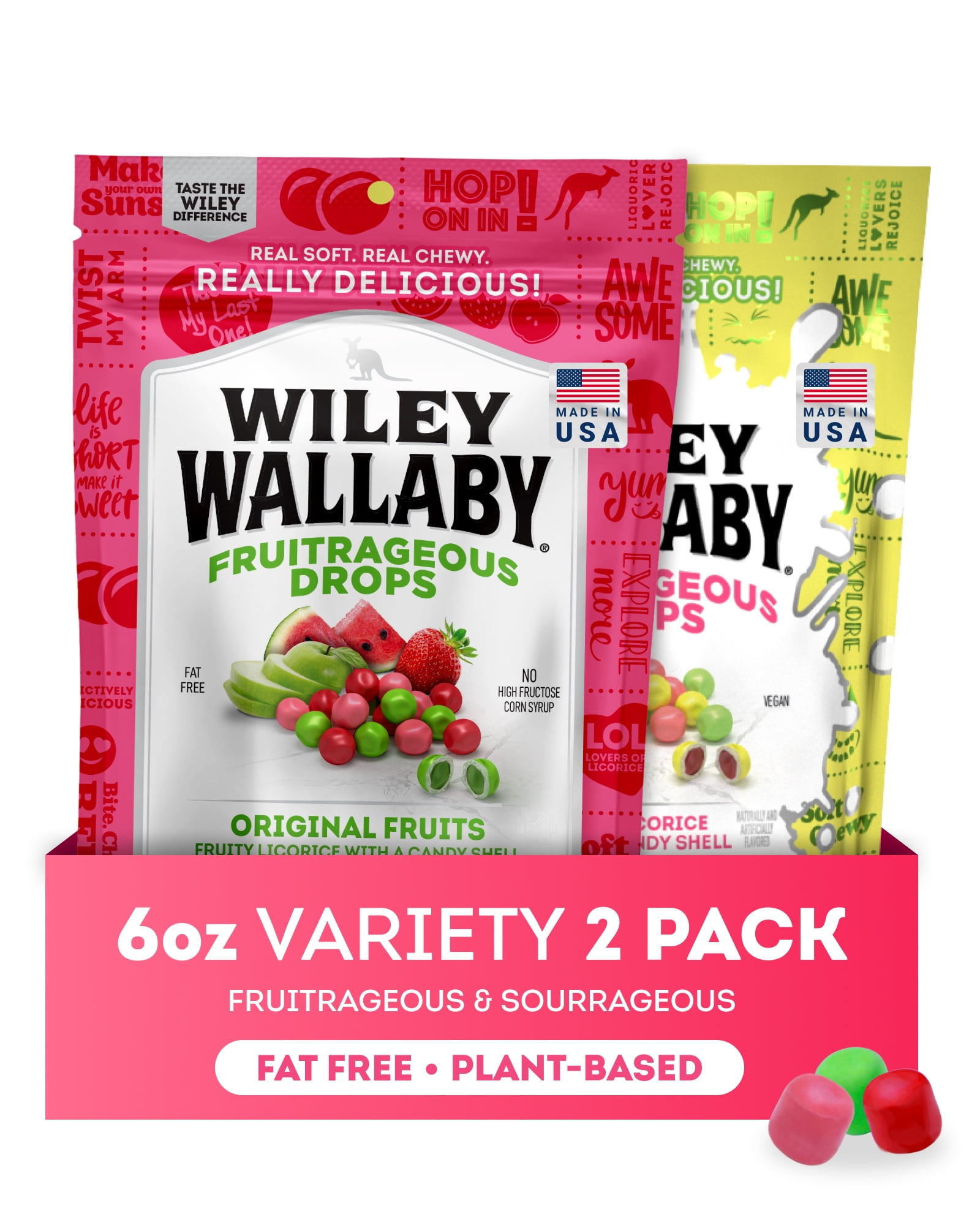 Wiley Wallaby Classic Red Mini Licorice Bites 3.5 Ounce Gourmet