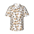 thumbnail image 1 of Balery Dachshund Dog Puppy Camisas hawaianas de manga corta para hombre, camisas playeras de corte holgado, camisas de vacaciones con botones,Large, 1 of 7