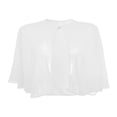 thumbnail image 3 of Women Solid Elegant Sleeveless Chiffon Wedding Shawl Solid Suitable For Spring Summer Weddings Cardigan Bridal Jacket Dress Shawls for Girls Womens Scarfs Summer Travel Scarf Readers Wrap Pocket Shawl, 3 of 4