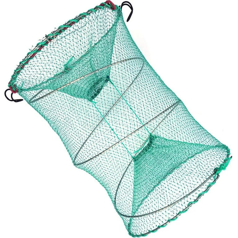 Drasry Fishing Bait Trap 1Pcs Portable Crawfish Shrimp Net Collapsible Fish  Cage 15.75 x 11.8in