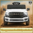 thumbnail image 4 of Xuanlur 12V Licensed Dodge RAM 3500 Ride on Toy for Kids, Toddler Ride on Truck with Remote Control, 2WD, Rear Shock Suspension, LED, Electric Car for Kids with Bluetooth, 3 Point Safety Belt (White), 4 of 7