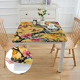 thumbnail image 2 of HAOXIT  Vintage Bird Floral Square  Tablecloth Washable Reusable Decoration Table Cover for Kitchen Party 46*46, 2 of 7