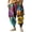 Purple@GC@, variant on CONZONE Mens Baggy Harem Pants Wide Leg Pants for Men Trendy Elastic Waist Graphic Y2K Soft Casual Joggers With Pocket