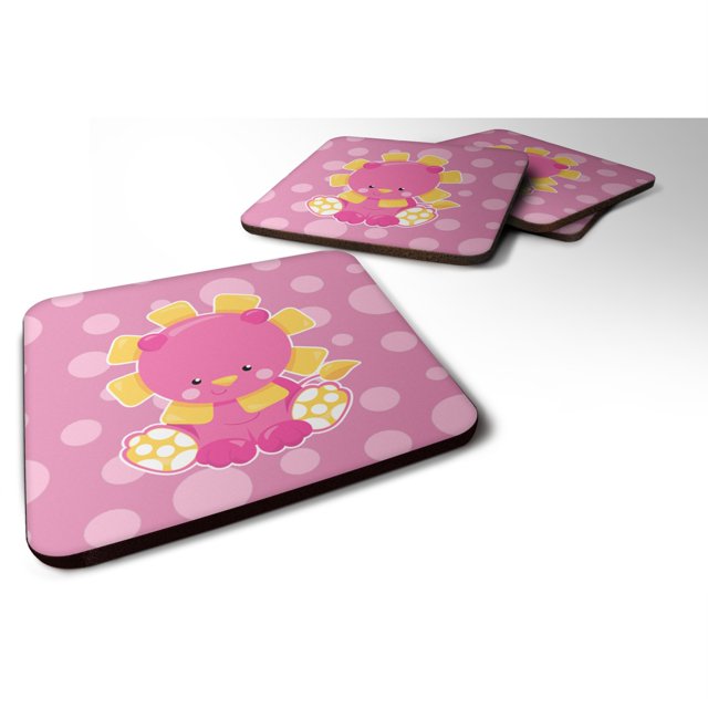 Posavasos de espuma Caroline's Treasures Lion Juego de 4 Multicolor 3,5 pulgadas