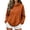 Brick Red, variant on Women Leopard Print Basic Fleece Letter Loose Hoodie Sweatshirt Long Sleeve Kangaroo Pocket Drop Shoulder Pullovers Top