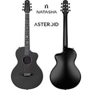 Natasha Solar System Asteroid Carbon Fiber 38-inch Folk Guitar. Premium guitar case and fretboard cleaning cloth.